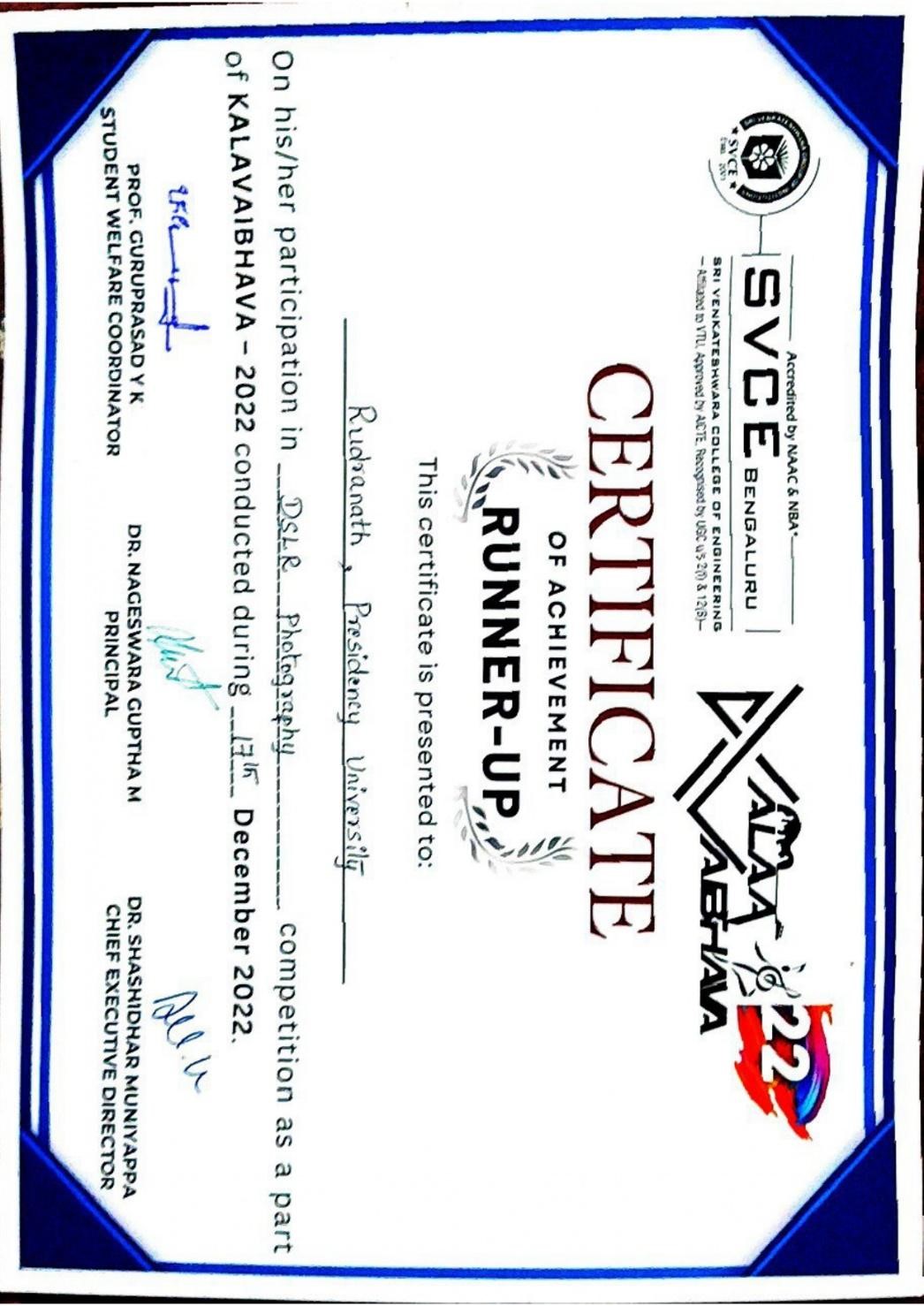 certificate