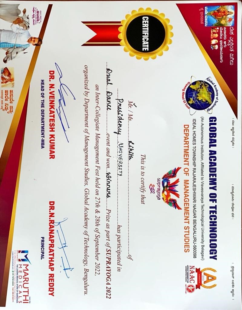 certificate