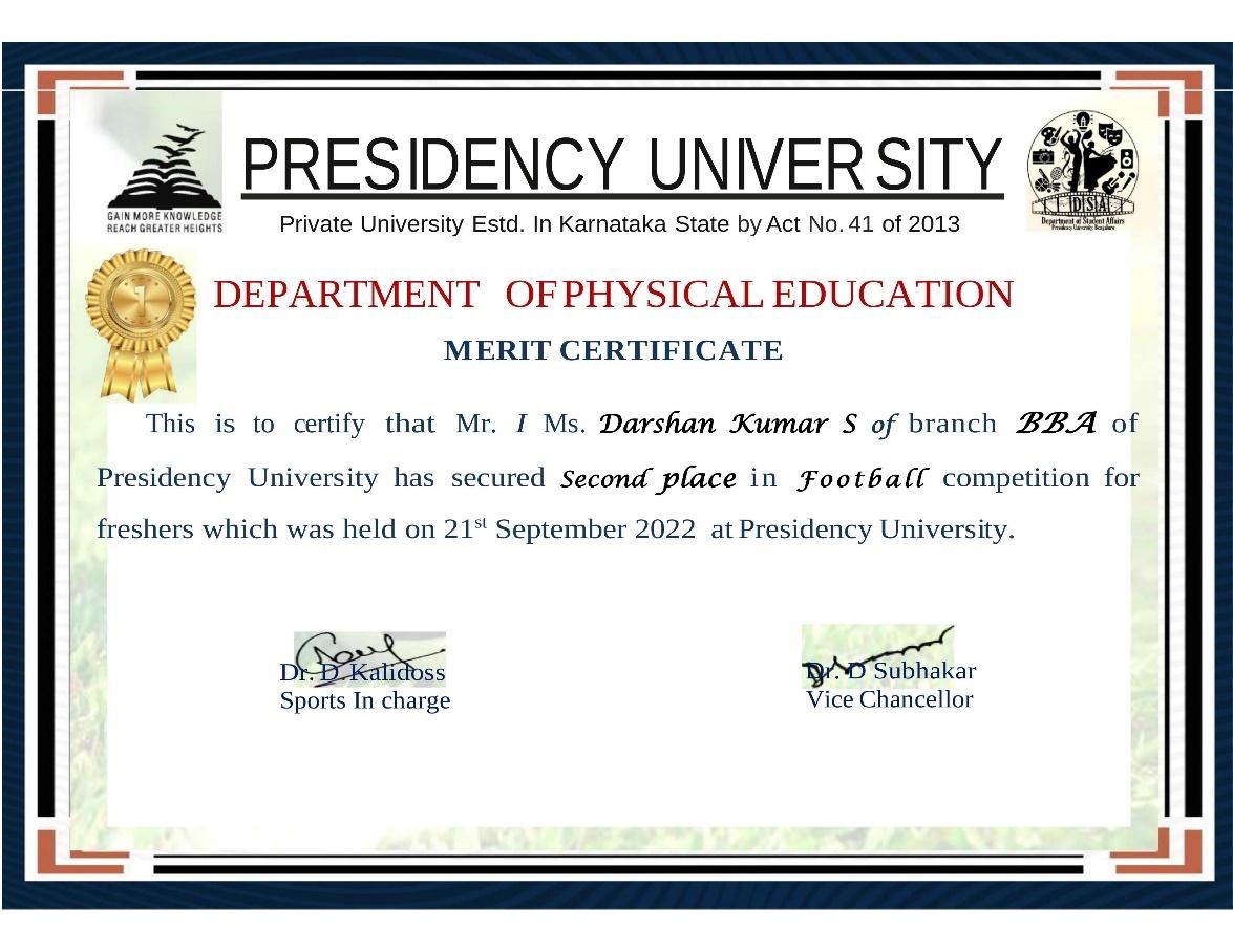 certificate