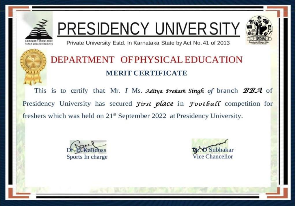 certificate