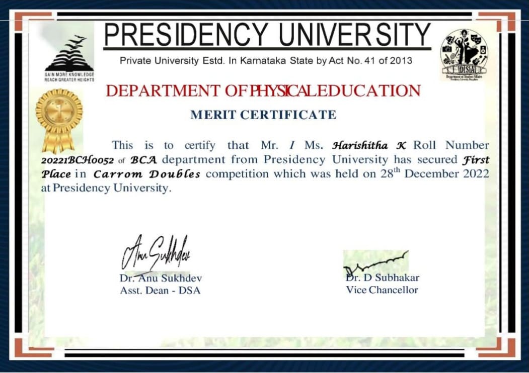 certificate