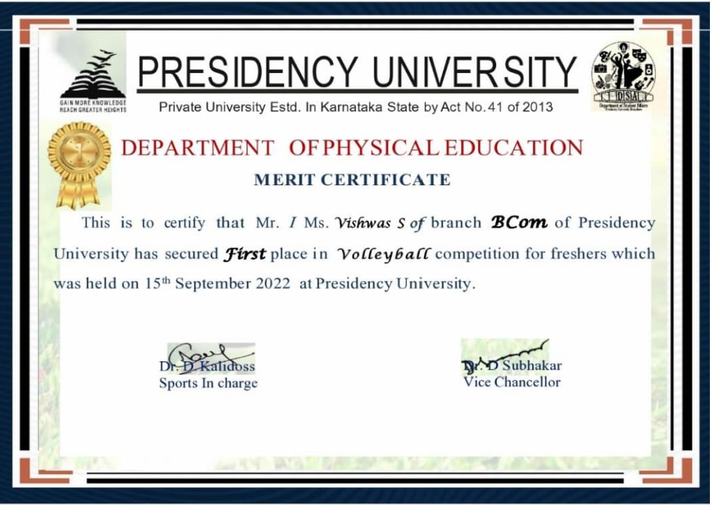 certificate
